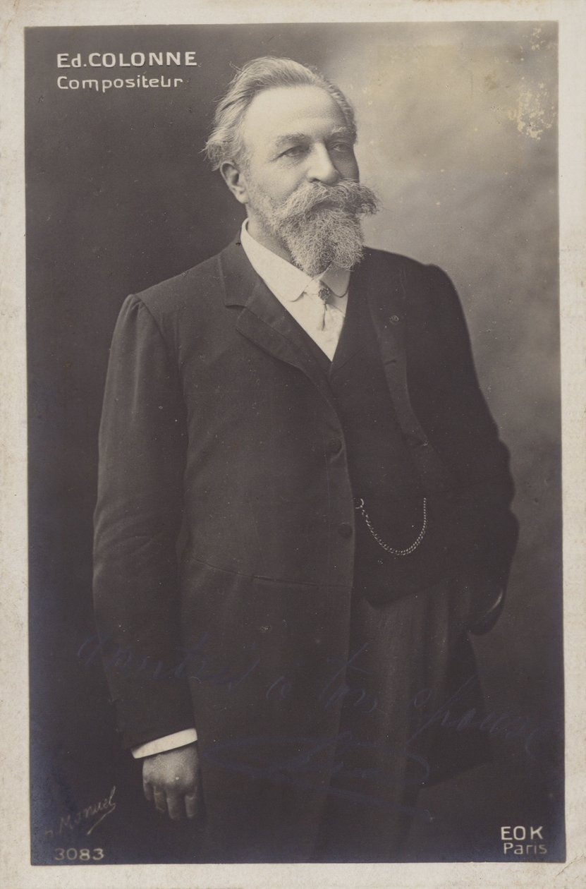 Edouard Colonne, francouzský dirigent a houslista (1838-1910) (čb fotografie) od Henri Manuel