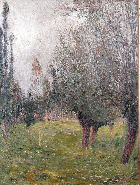 Krajina se stromy (olej na plátně) od Henri Martin