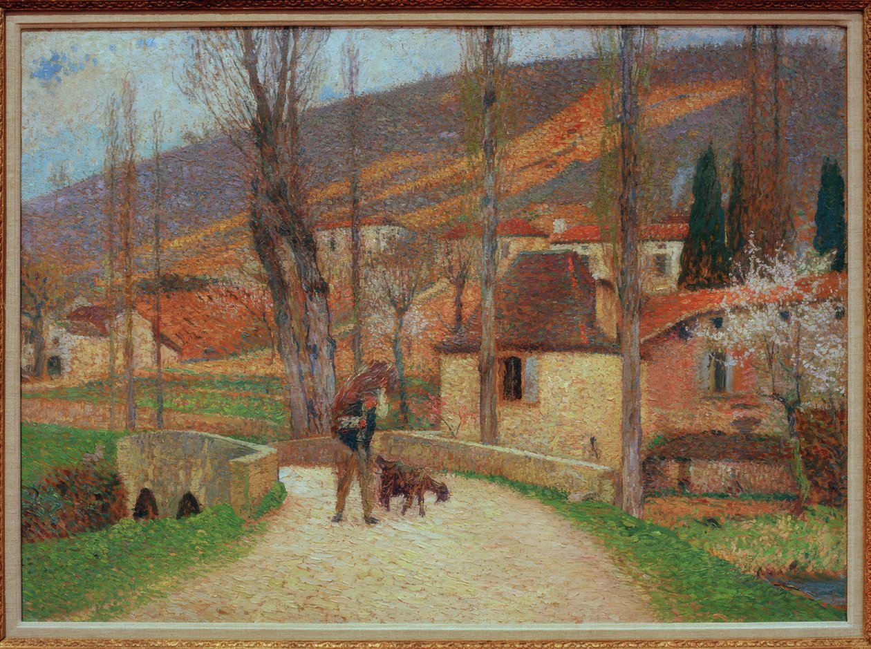 Sedlák vchází do vesnice od Henri Martin