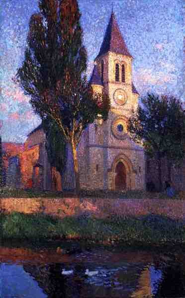 Kostel (olej na plátně) od Henri Martin