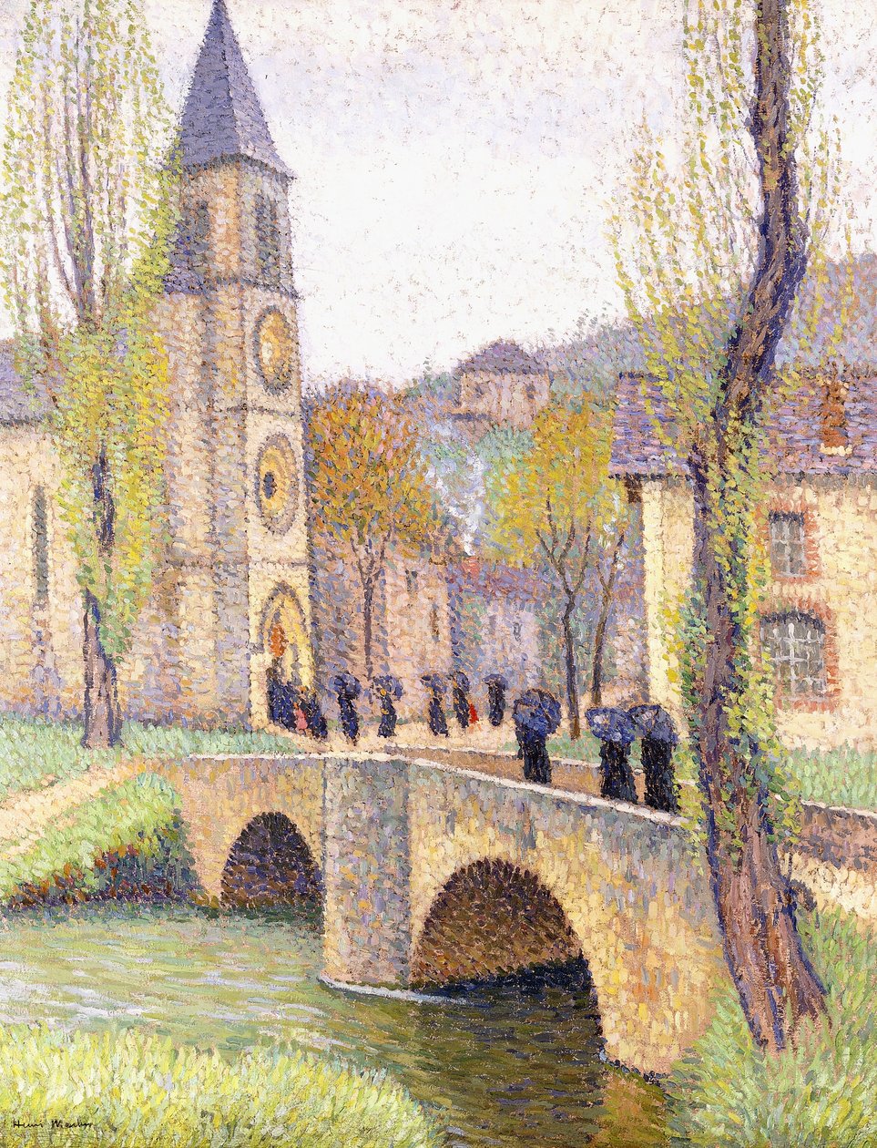 Hodina mše v Bastide du Vert, kolem roku 1920 od Henri Martin