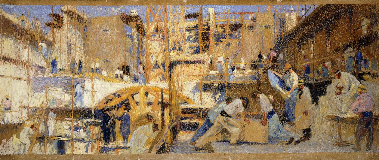 Pracovníci; Dílo, 1914 od Henri Martin
