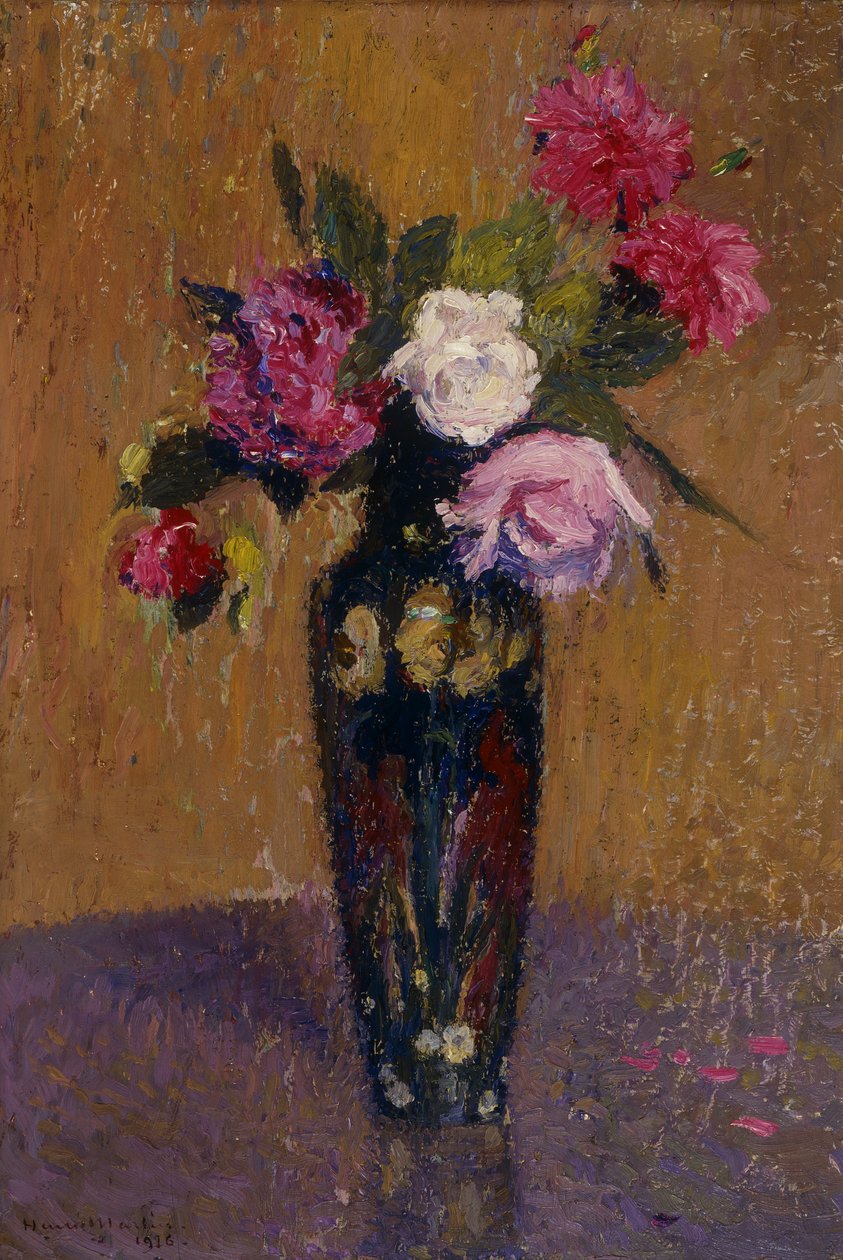 Váza s květinami, 1916 od Henri Martin
