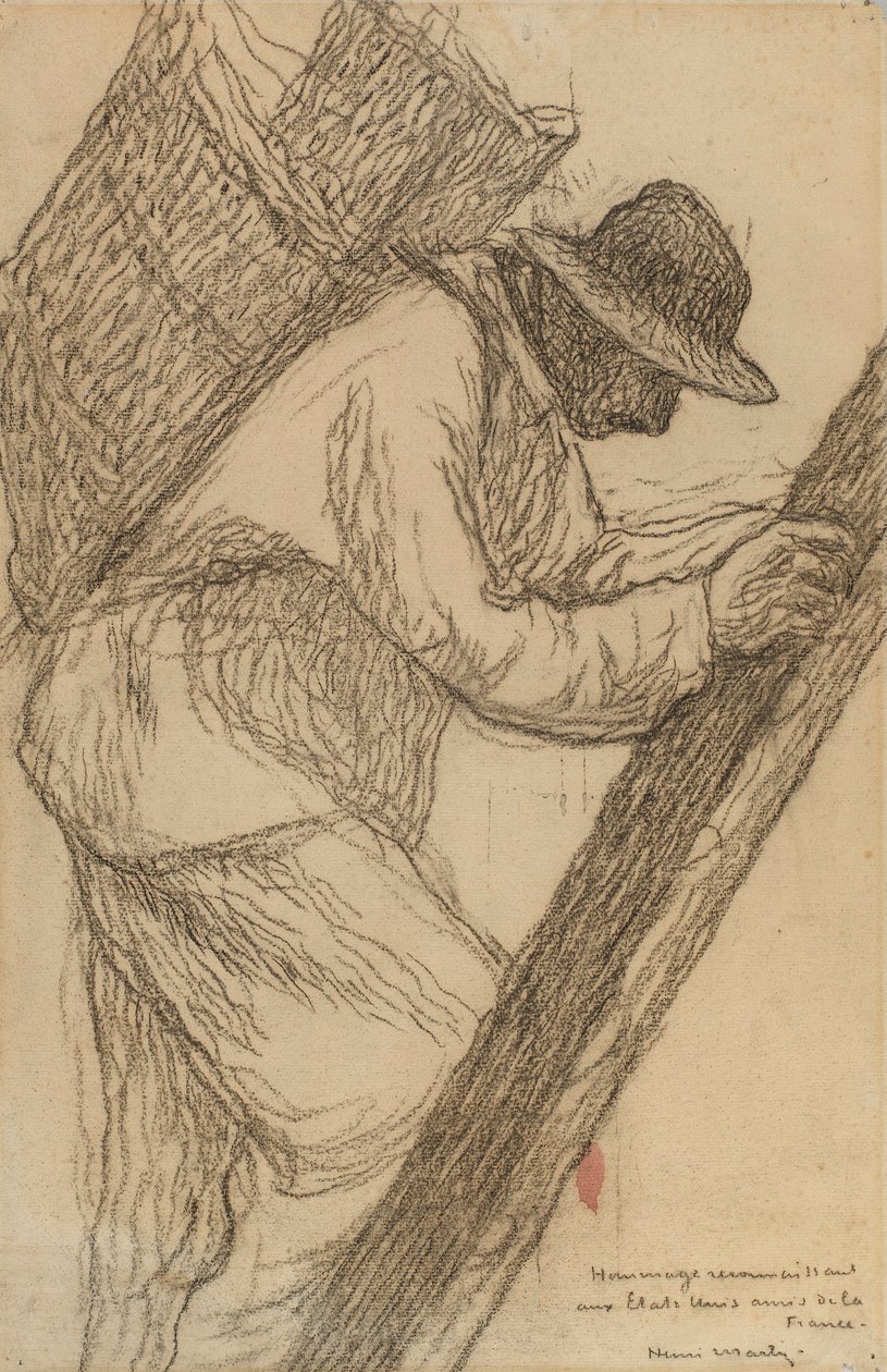 Dělník na žebříku od Henri Martin