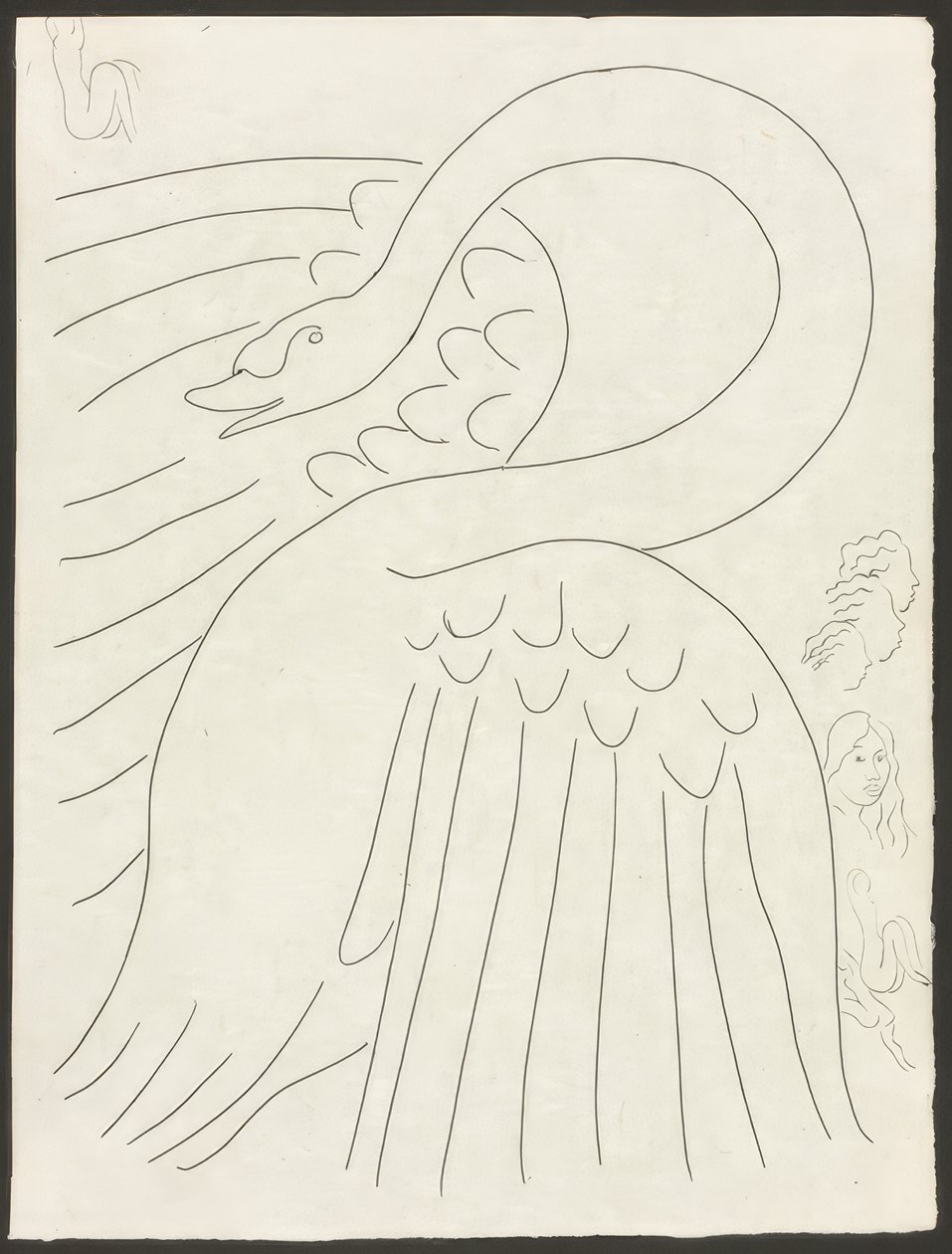 Několik sonetů: Frontispis, deska 24 z knihy Poesies de Mallarmé od Henri Matisse
