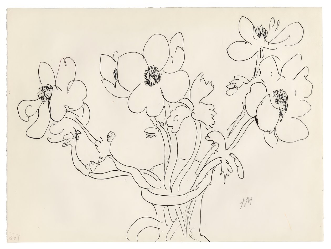 Anémony ve váze od Henri Matisse