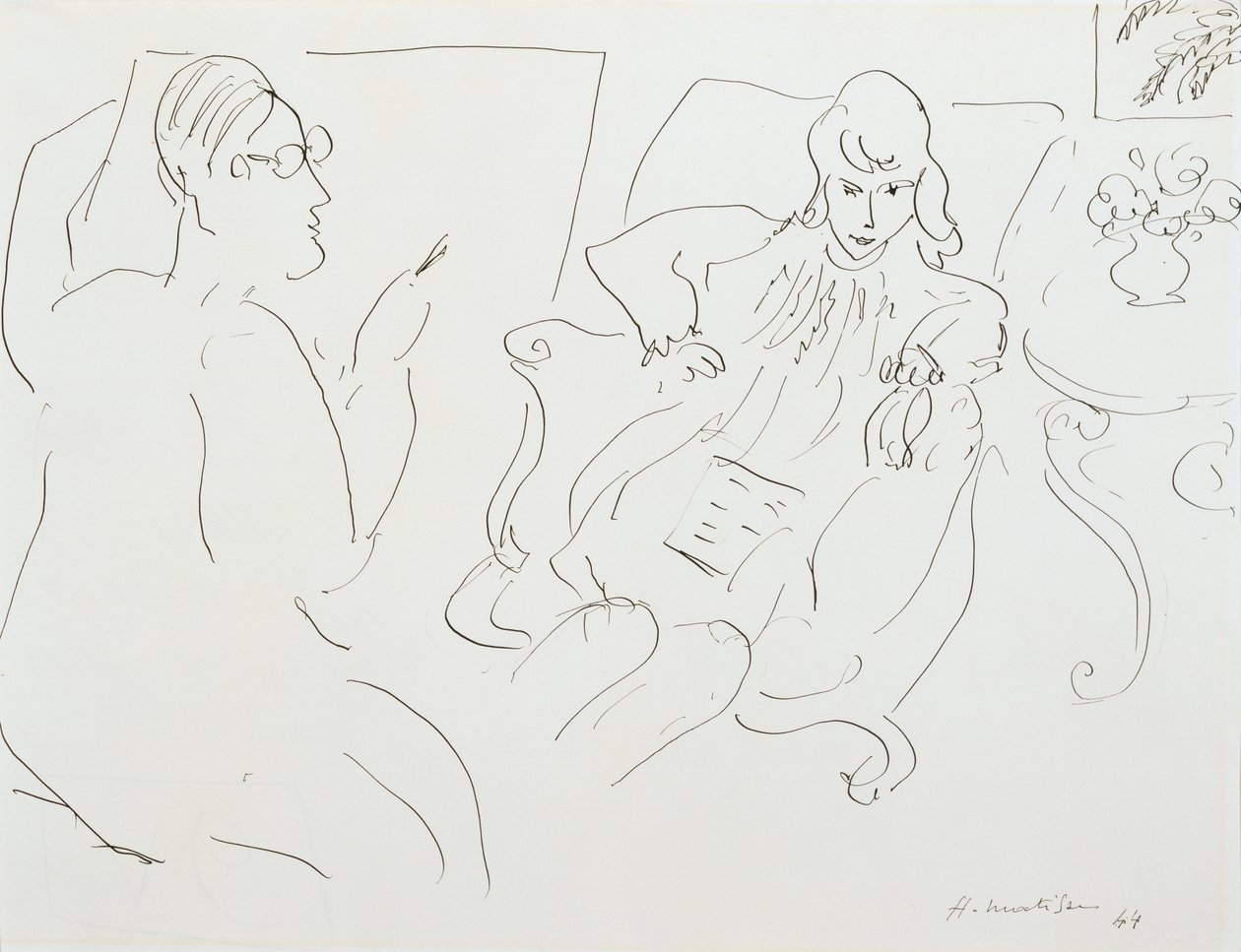 Umělec s modelem od Henri Matisse