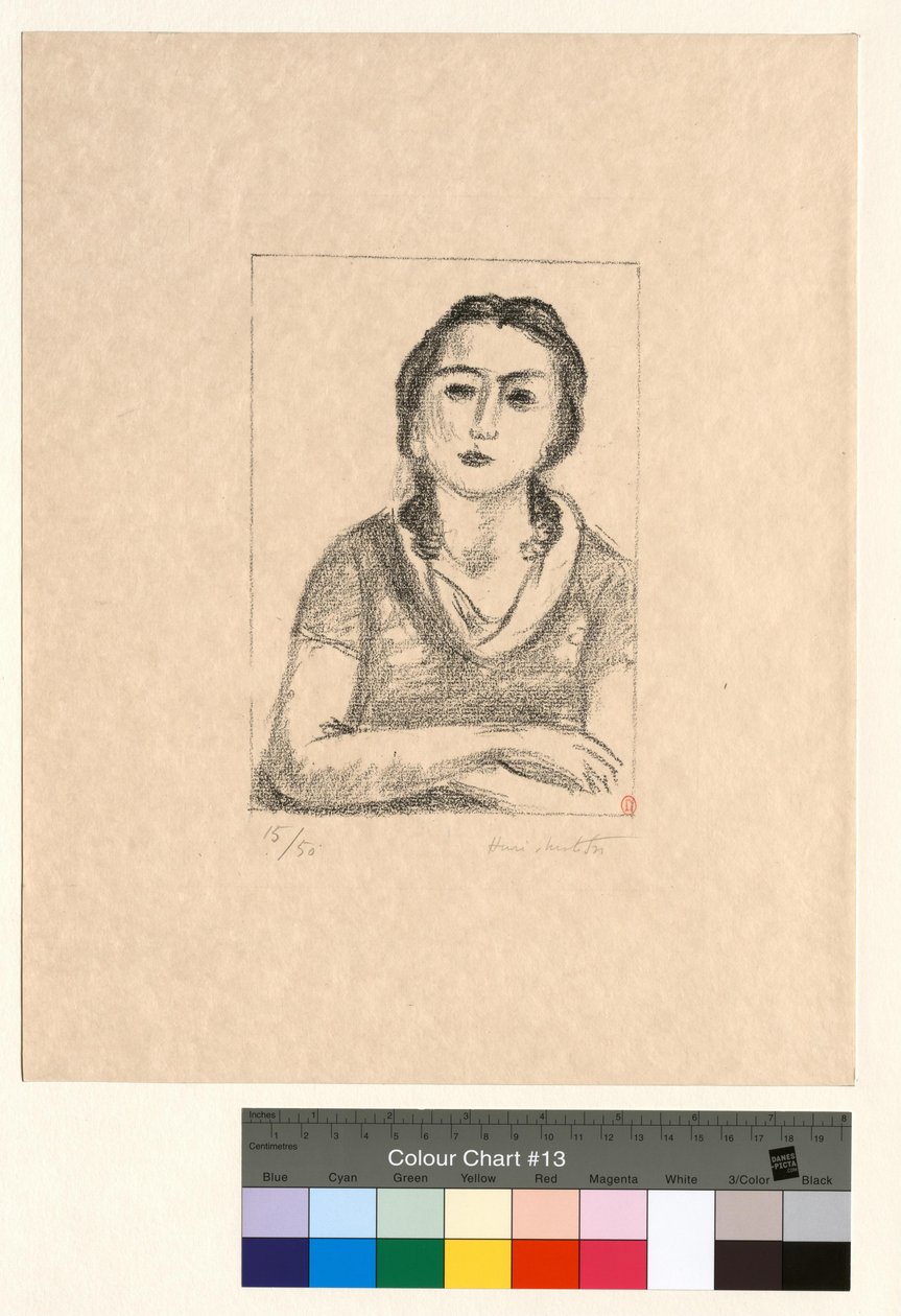 Busta mladé dívky se zkříženýma rukama od Henri Matisse