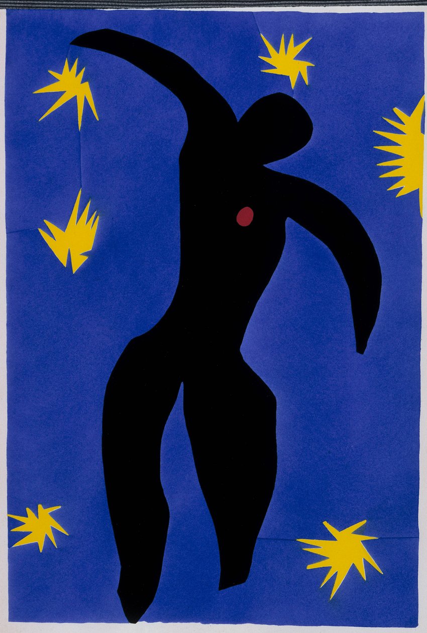 Pád Ikara. Z "Jazzu". Tabule VIII. S. 55 od Henri Matisse