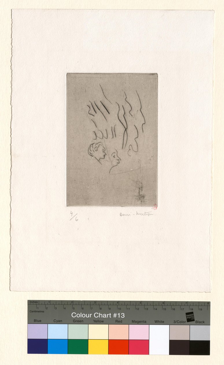 Dva malé profily (zkušební lept) od Henri Matisse