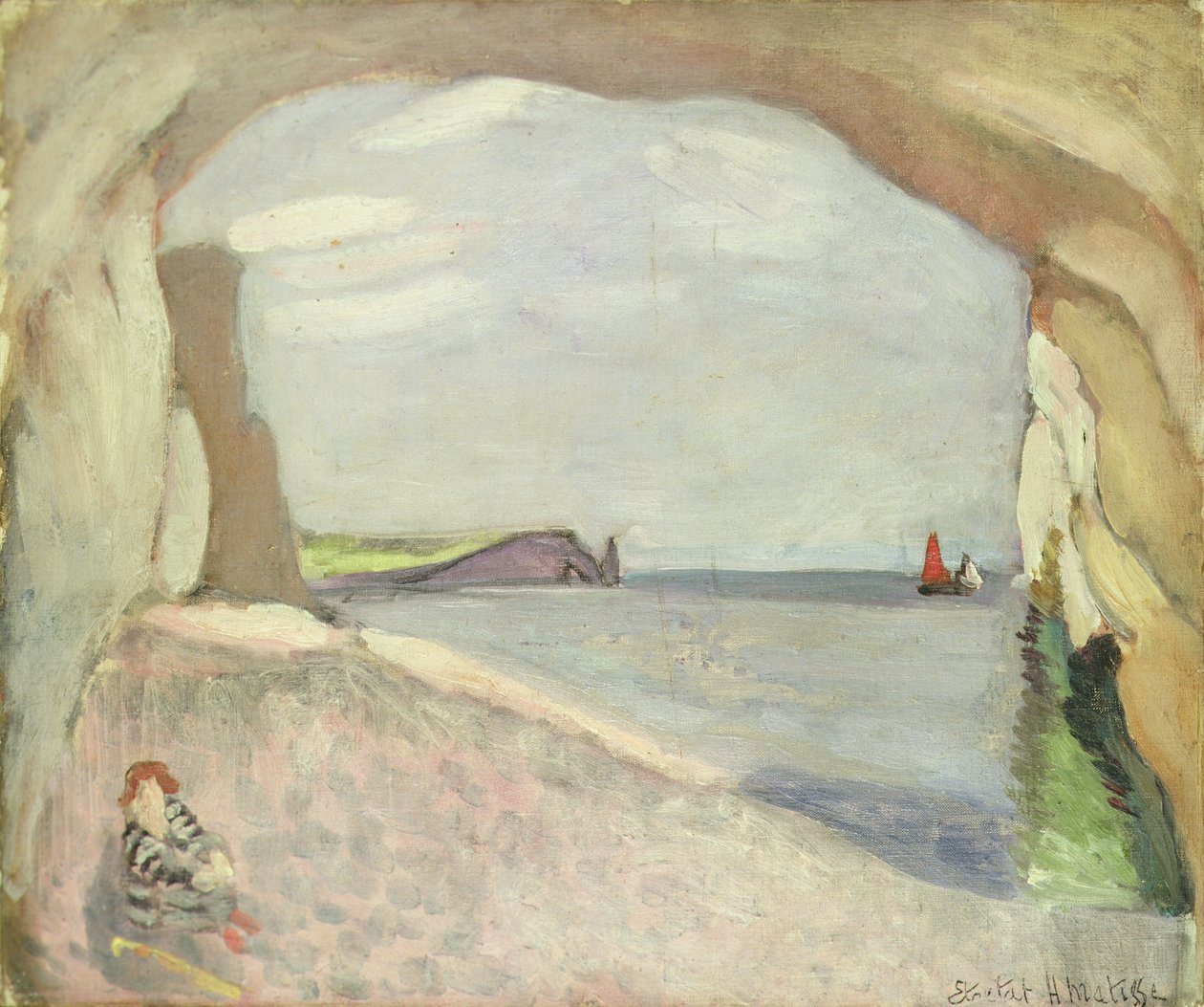 Etretat, Červená plachta (obraz) od Henri Matisse