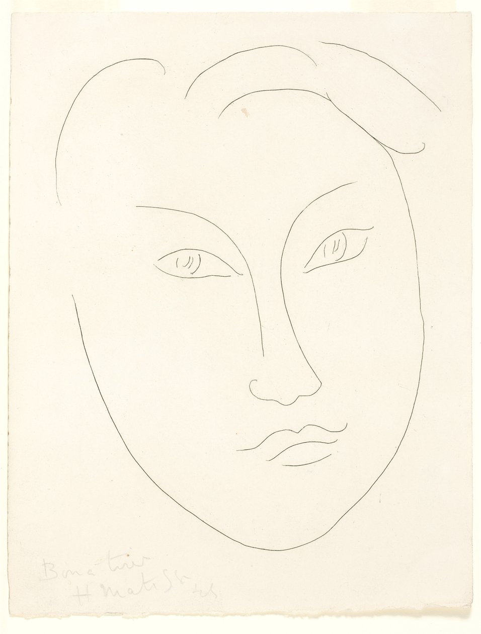 Tvář mladého chlapce od Henri Matisse