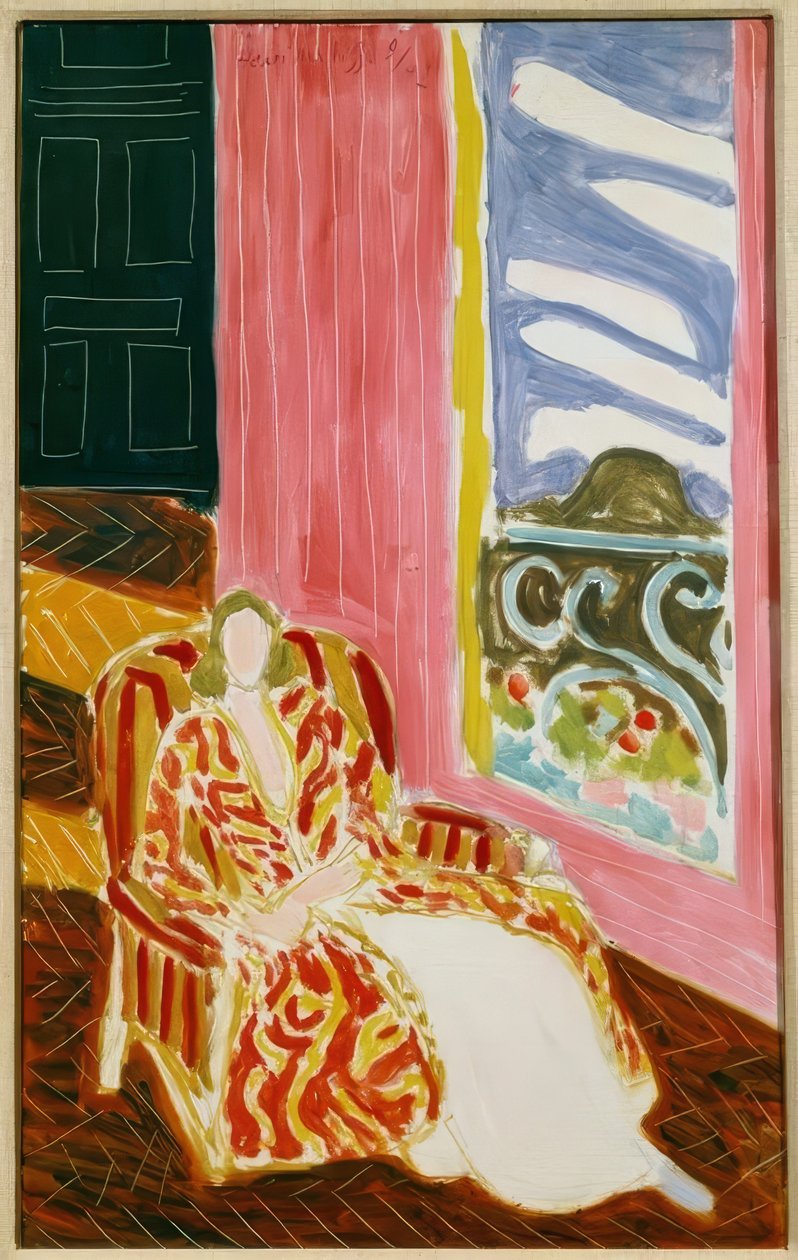 Žena u okna nebo Černé dveře od Henri Matisse