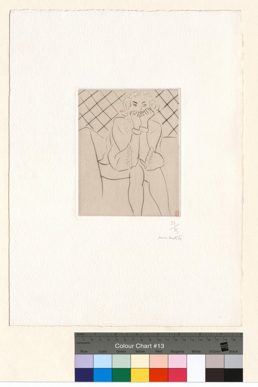 Sedící postava, ruce na bradě od Henri Matisse
