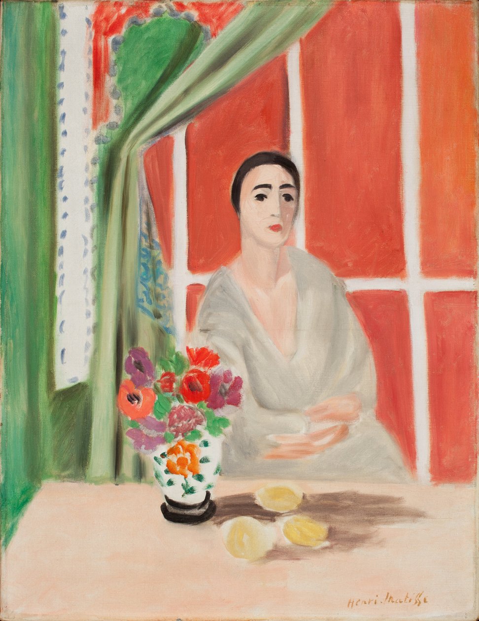 Figure au Rideau Releve (olej na plátně) od Henri Matisse