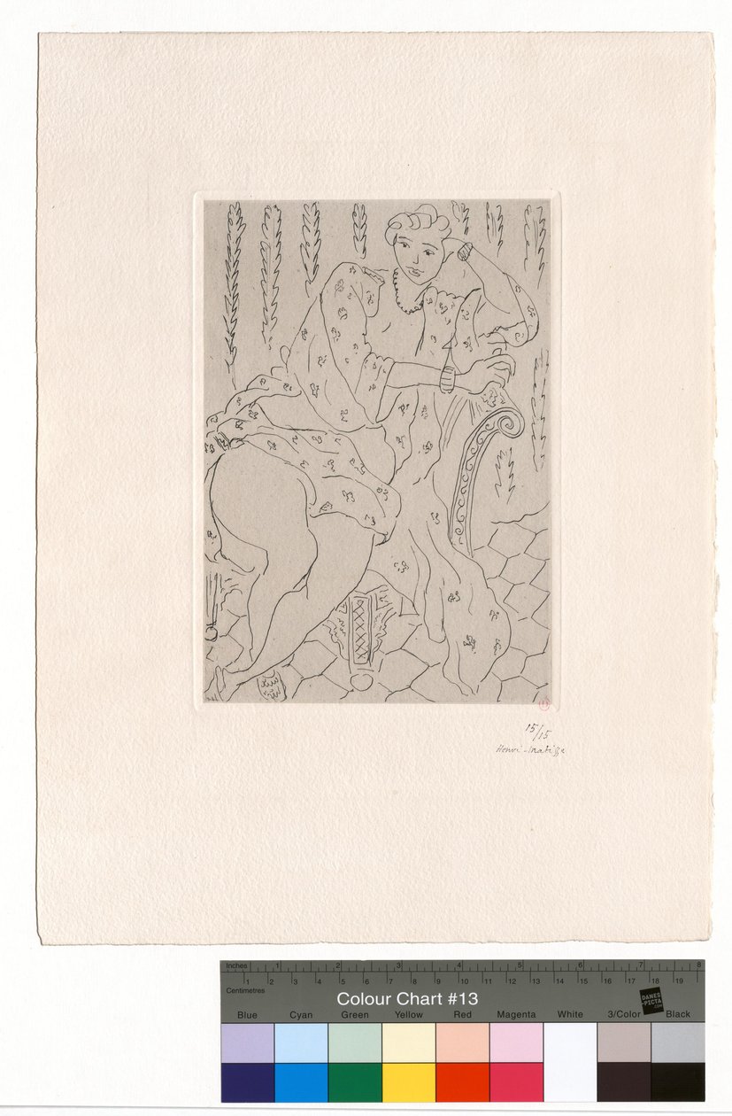 Postava v tureckém křesle od Henri Matisse