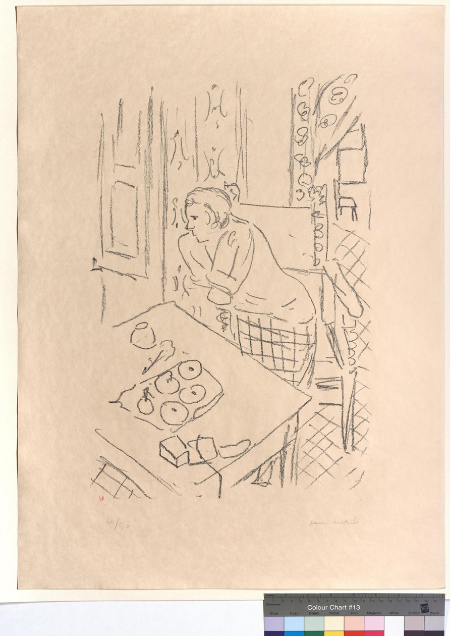 Postava v interiéru od Henri Matisse