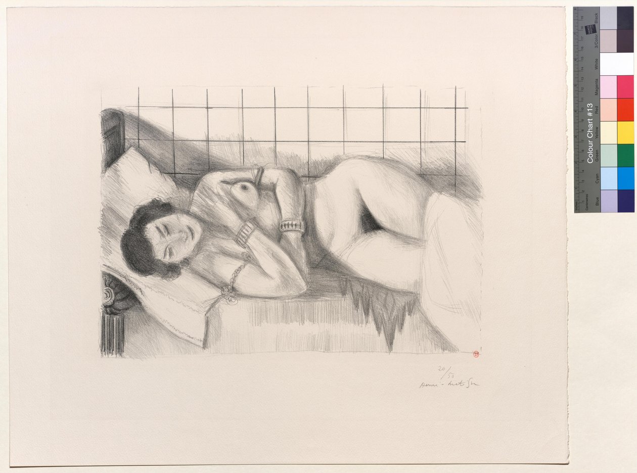 Spící postava, šál přes nohy od Henri Matisse