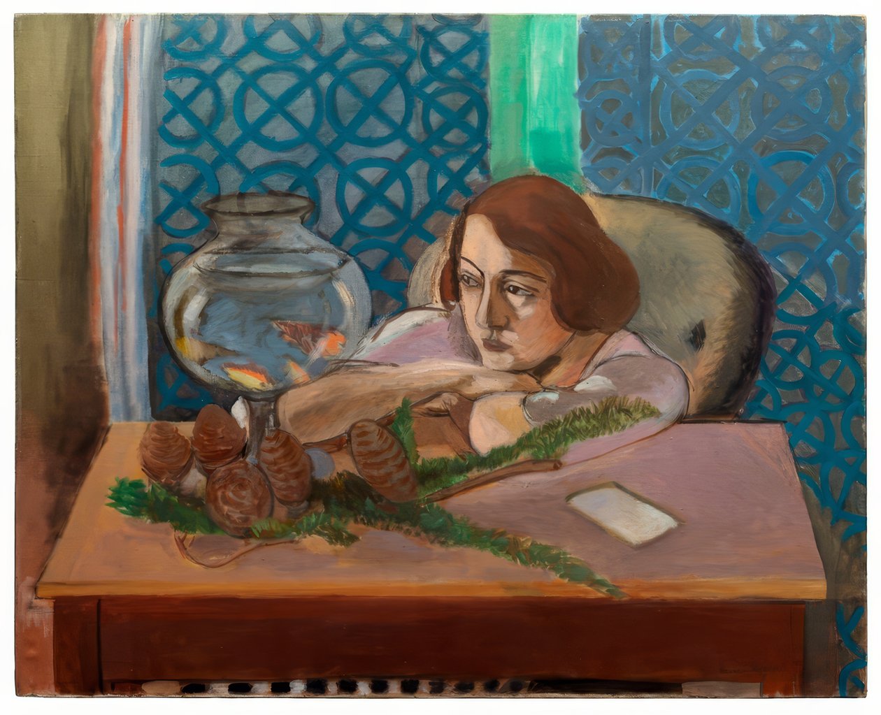 Žena před akváriem od Henri Matisse