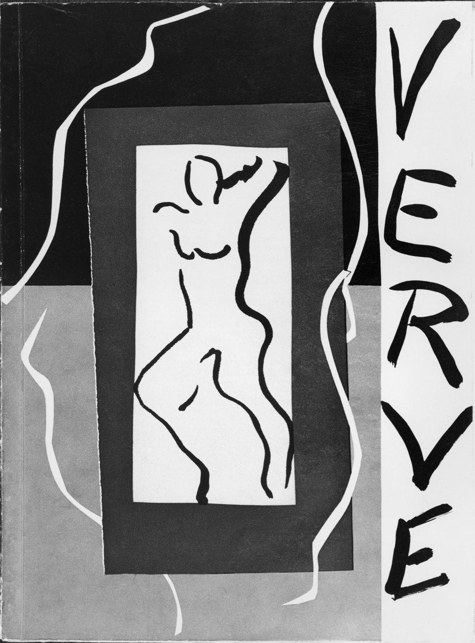 Ilustrace na titulní straně časopisu Verve, č. 1, prosinec 1937 (litografie) (čb fotografie) od Henri Matisse