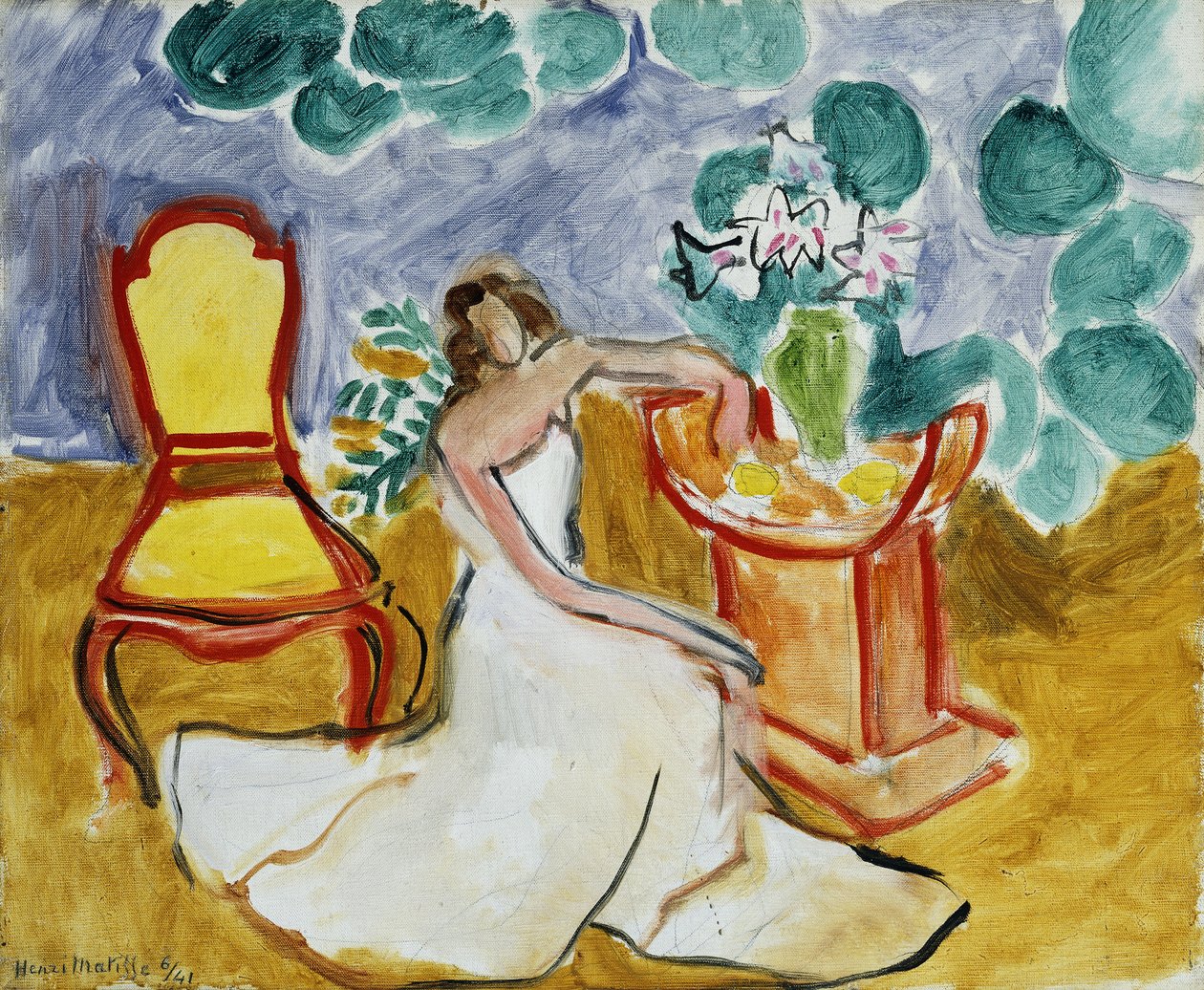 Dívka s bílými šaty od Henri Matisse