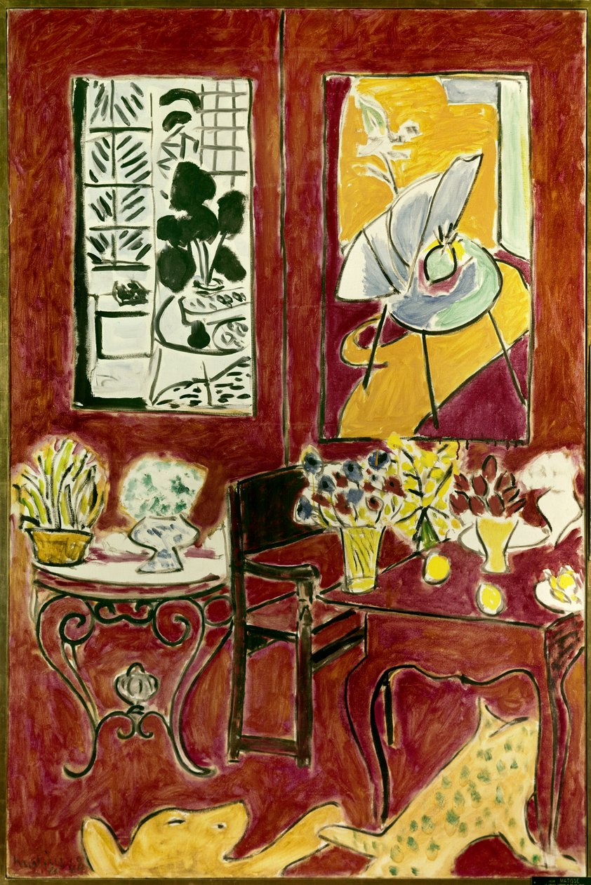 Grand interieur rouge 1948 (olej na plátně) od Henri Matisse