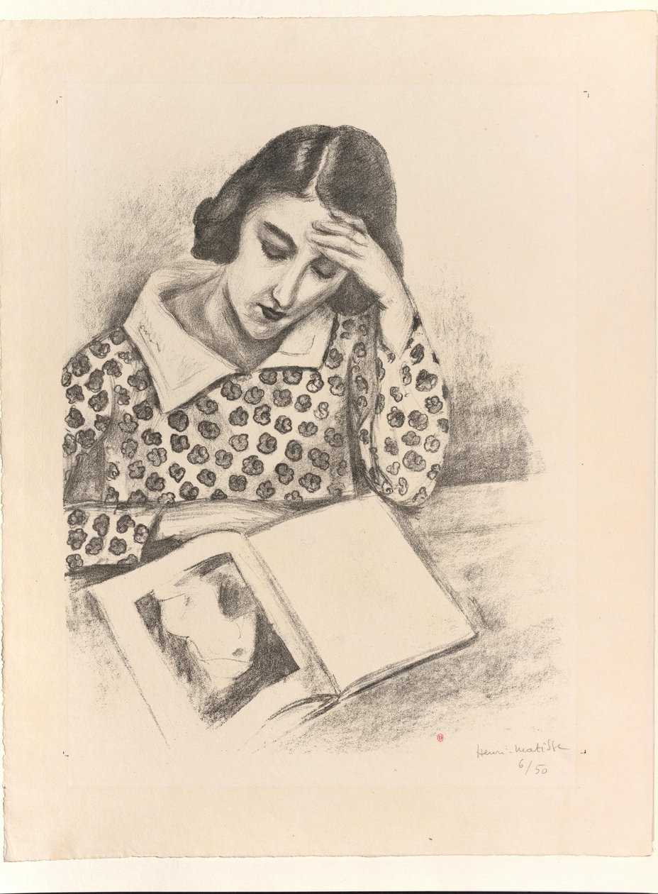 Velká čtenářka od Henri Matisse