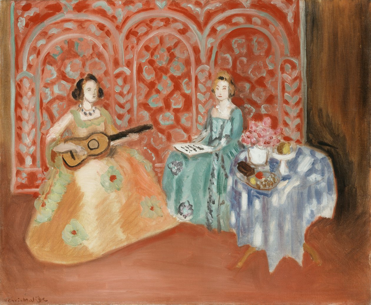 Interiér - dvě postavy (hudebníci) od Henri Matisse