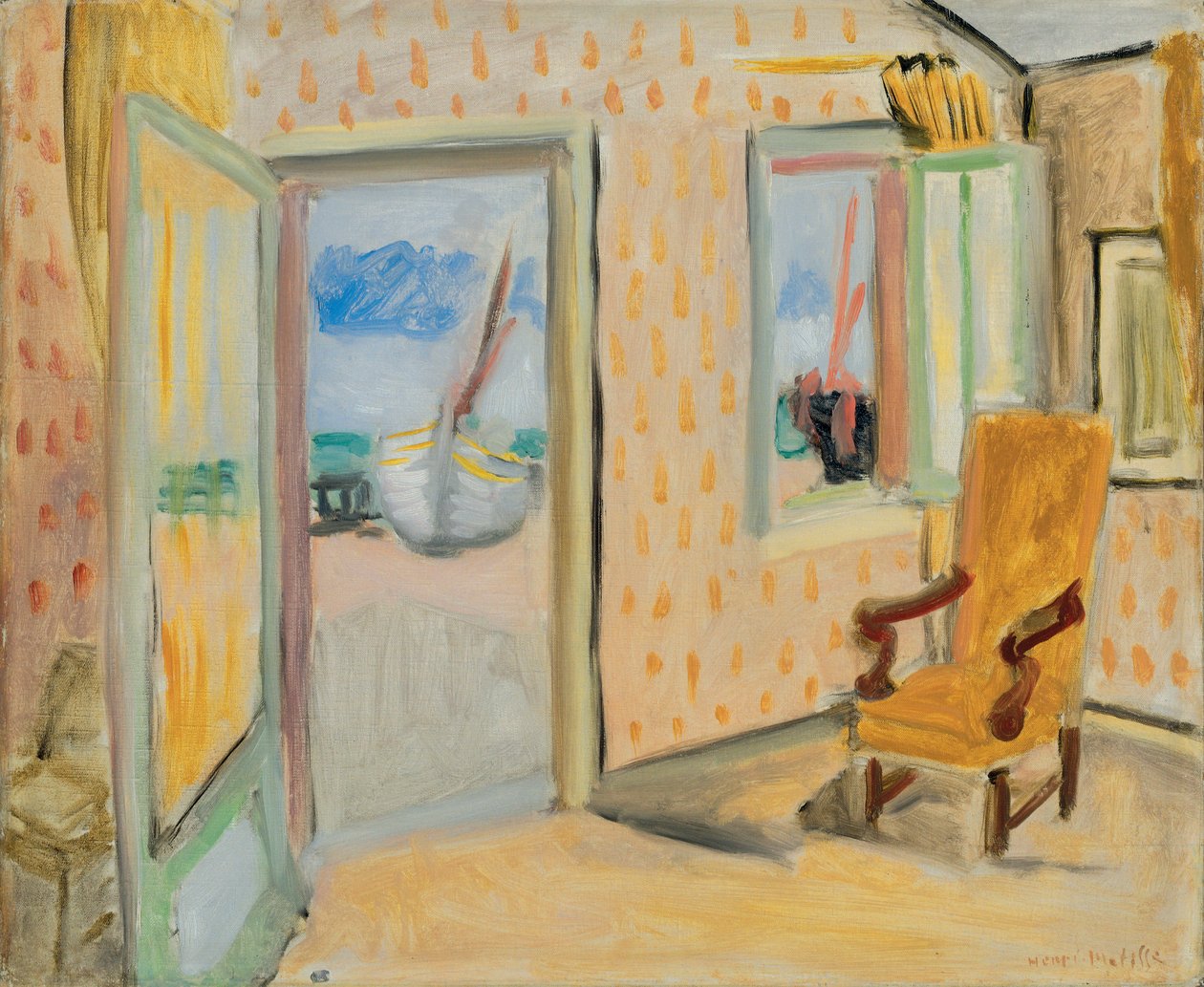 Interiér, Otevřené dveře, asi 1920-1921 (olej na plátně) od Henri Matisse