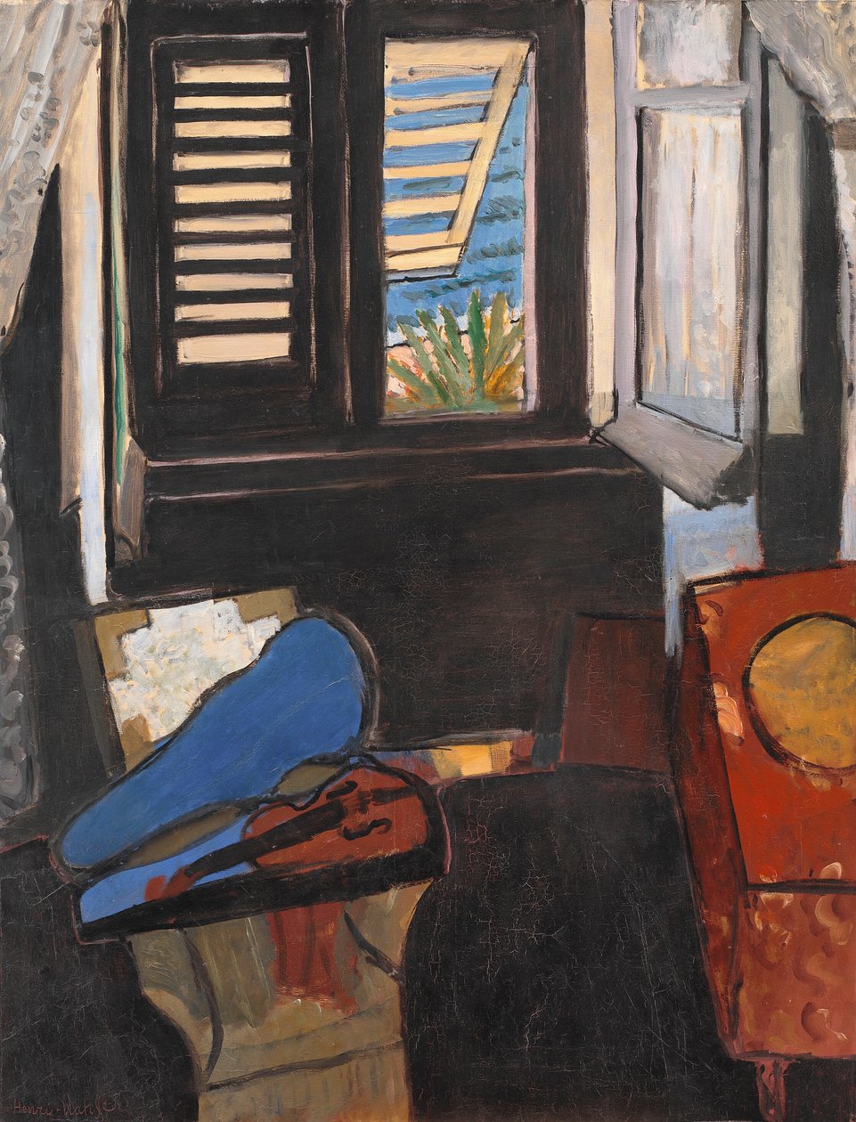 Interiér s houslemi od Henri Matisse