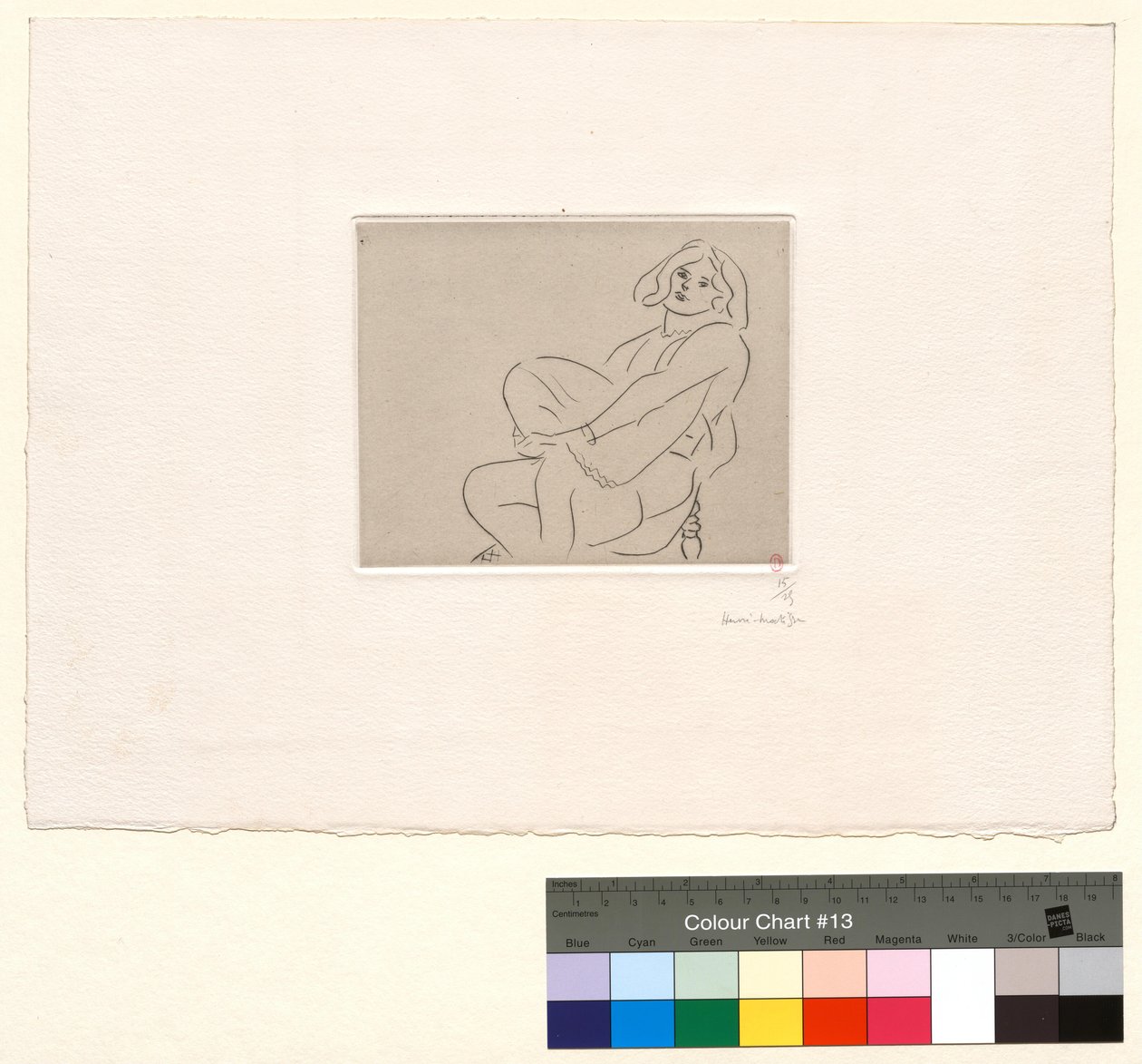 Mladá žena objímající levé koleno od Henri Matisse