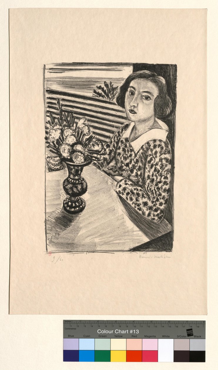 Sedící mladá dívka s kyticí květin od Henri Matisse