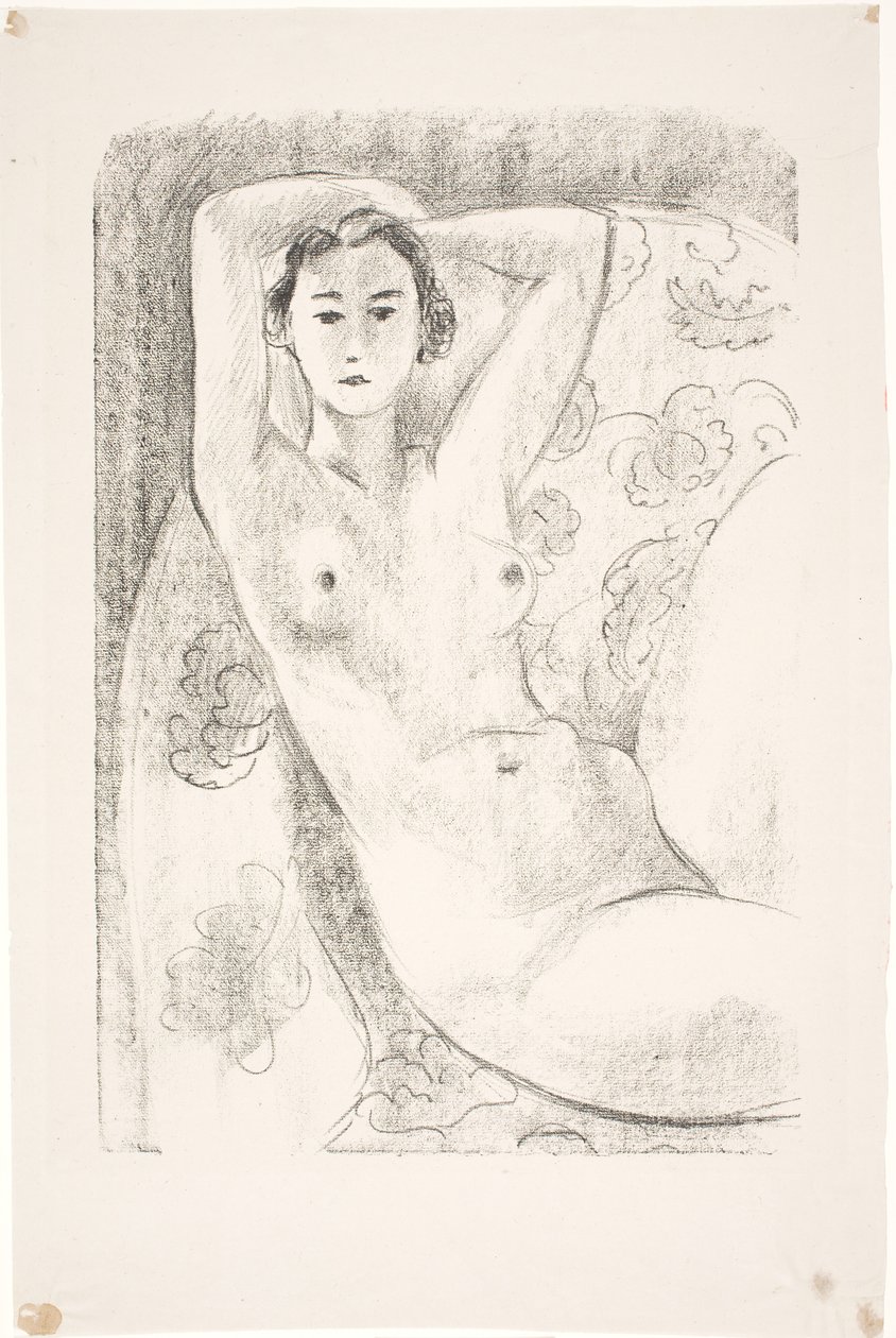 Ženská modelka, sedící v křesle od Henri Matisse