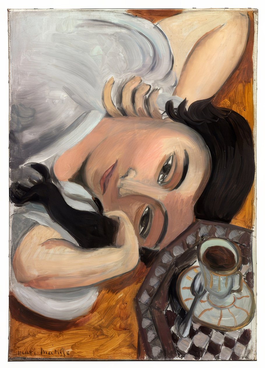 Laurette s šálkem kávy od Henri Matisse