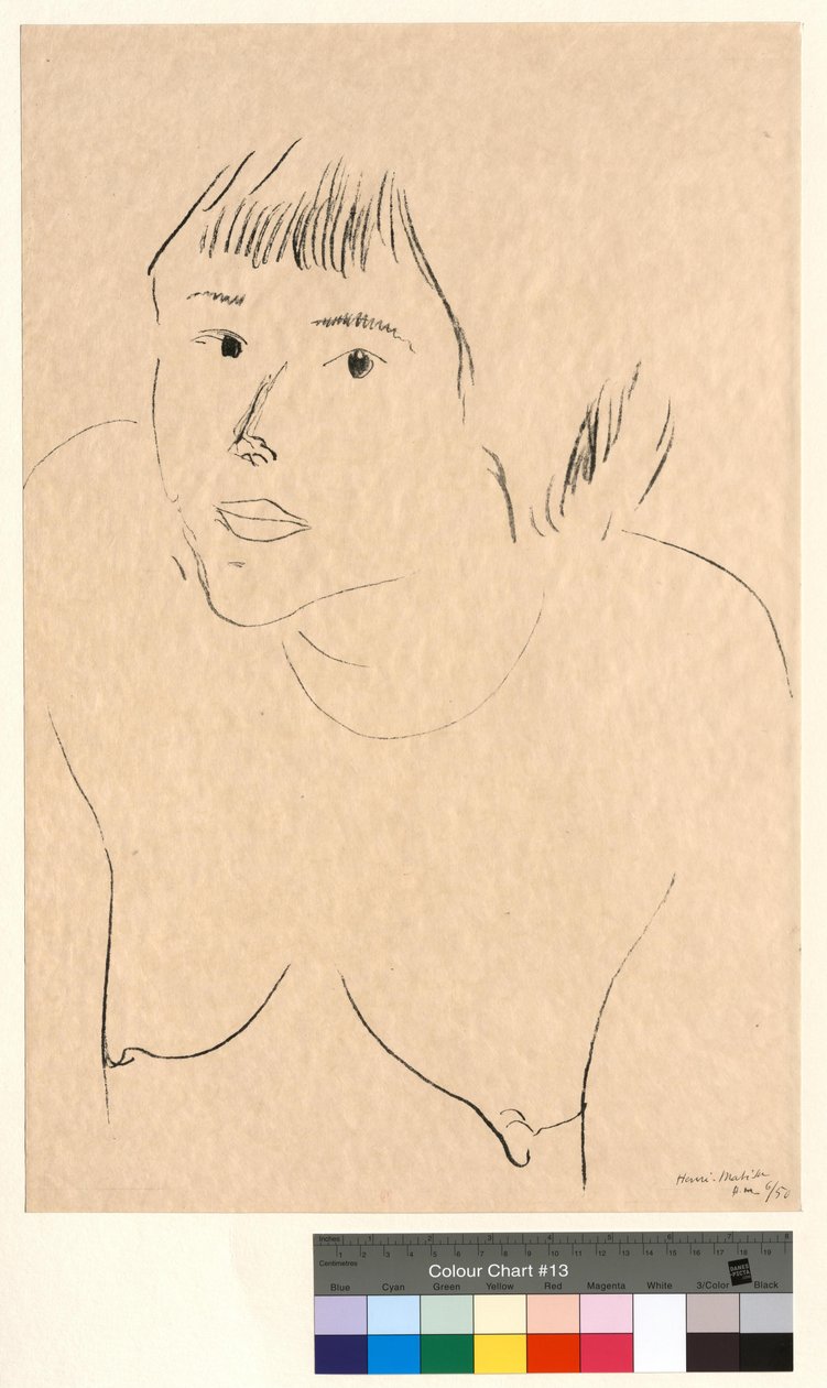 Černé oči (Nahá žena, poprsí, zepředu) od Henri Matisse