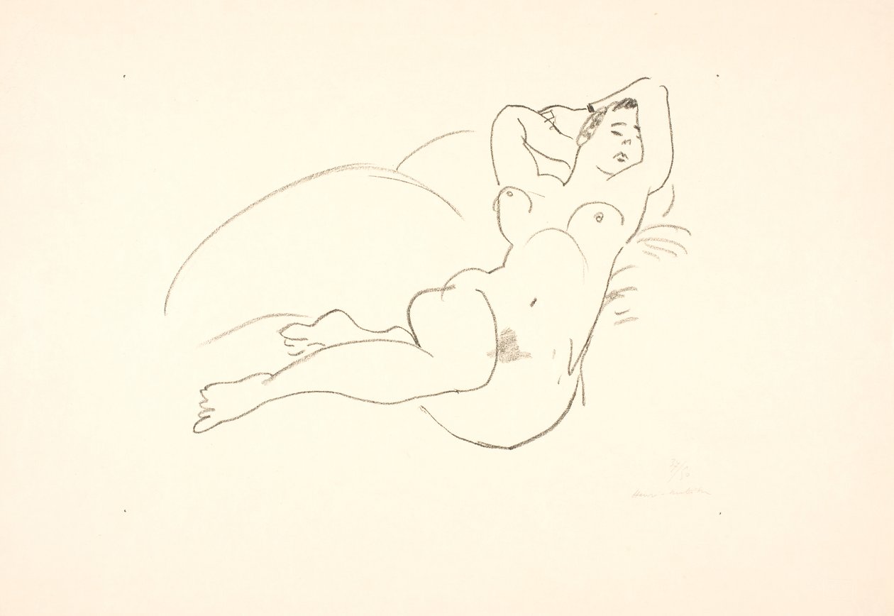 Ležící nahá ženská modelka od Henri Matisse
