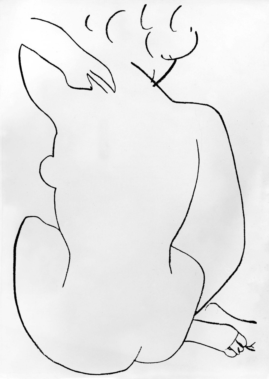 Nahá žena v dřepu od Henri Matisse