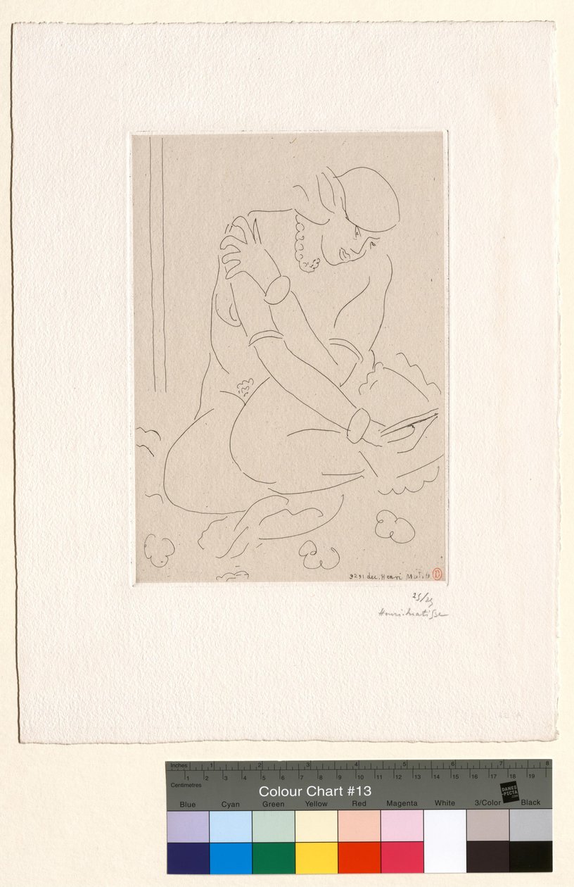 Dřepící akt, ruka na rameni od Henri Matisse