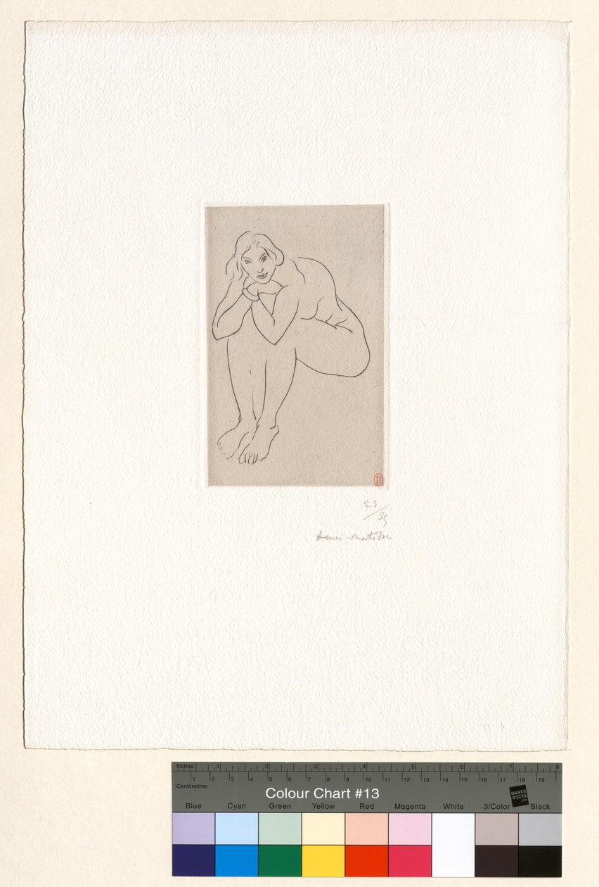 Sedící akt, trup opřený o kolena od Henri Matisse