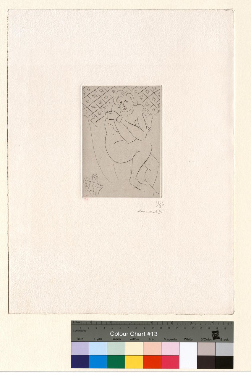 Sedící akt s pažemi zkříženými na prsou od Henri Matisse
