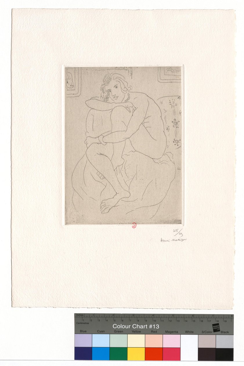 Sedí nahý, ruce na kolenou od Henri Matisse