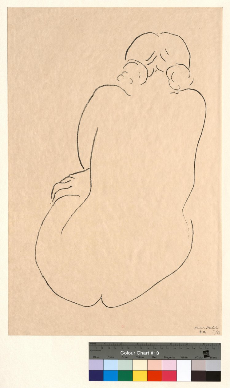 Nahý sedící, pohled zezadu od Henri Matisse