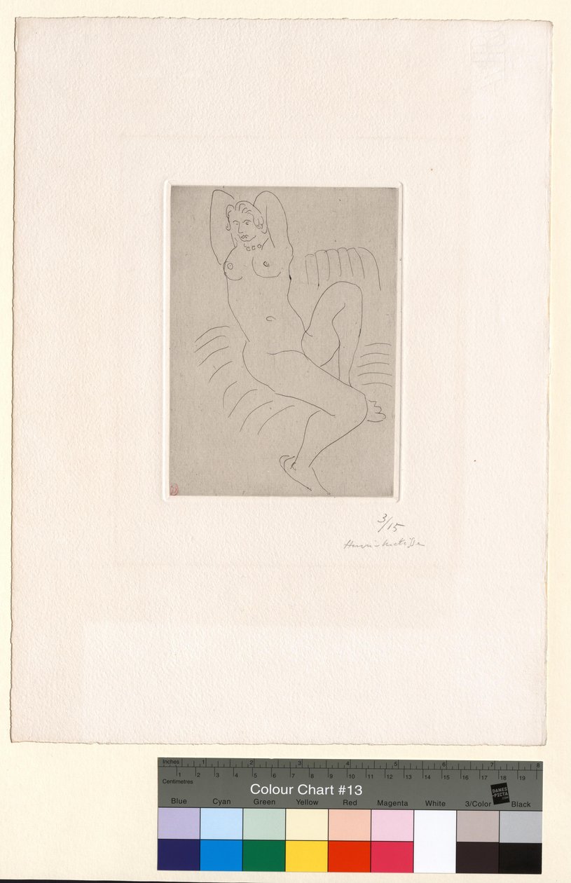 Nahý v pruhovaném křesle od Henri Matisse