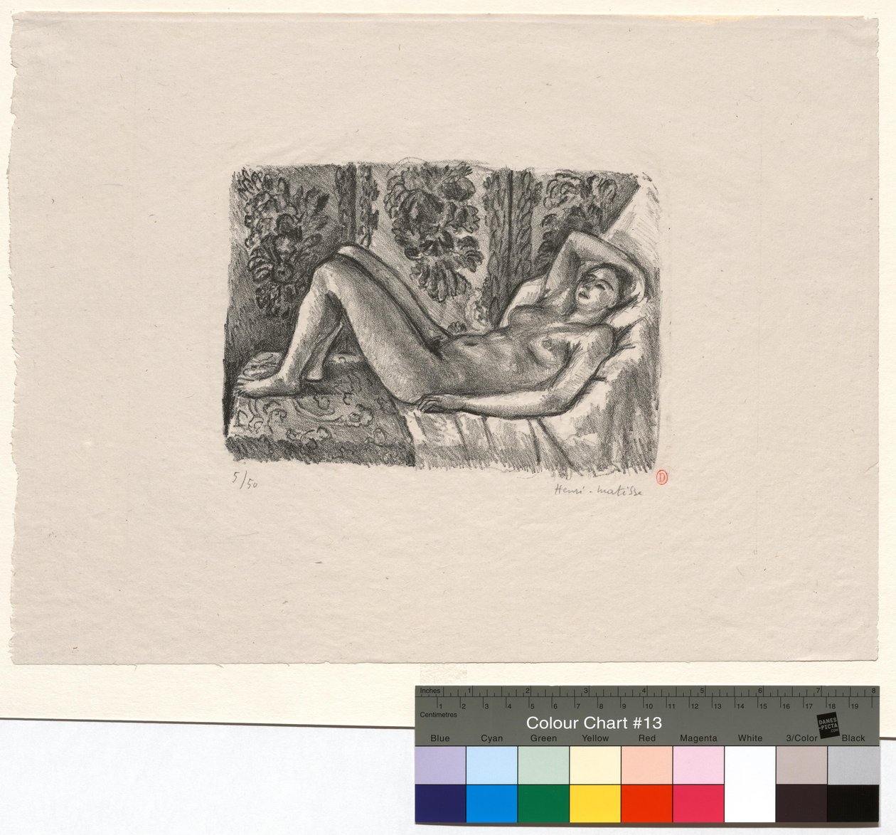 Ležící akt se zástěnou Ludvíka XIV. od Henri Matisse