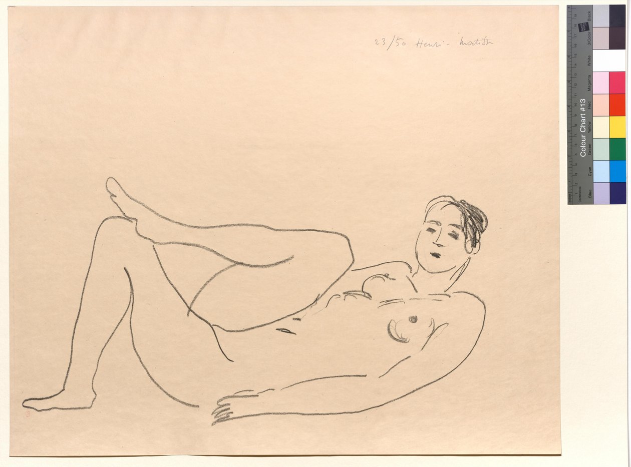 Ležící akt, pokrčená noha: Studie nohou od Henri Matisse
