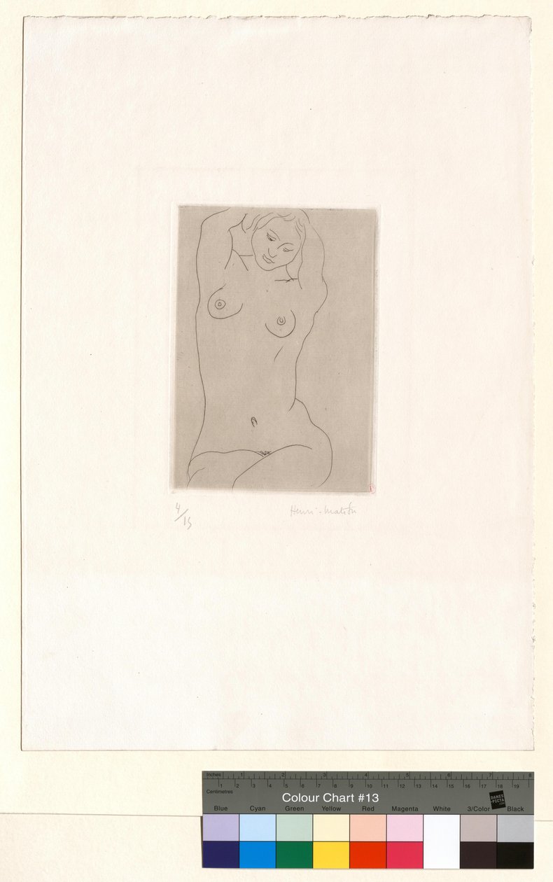 Akt, ruce nad hlavou od Henri Matisse