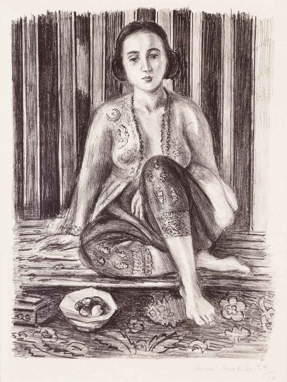 Odaliska s mísou ovoce od Henri Matisse