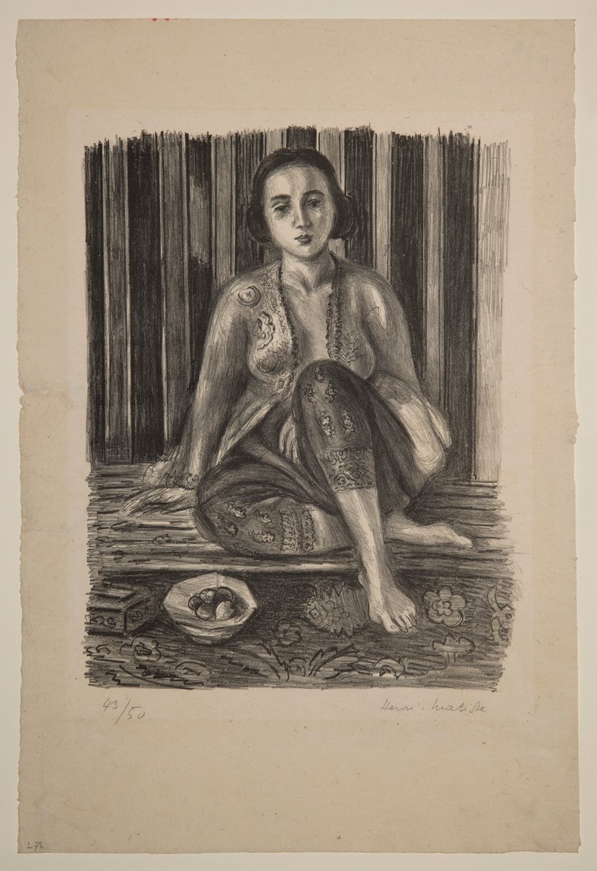 Odaliska s mísou ovoce od Henri Matisse