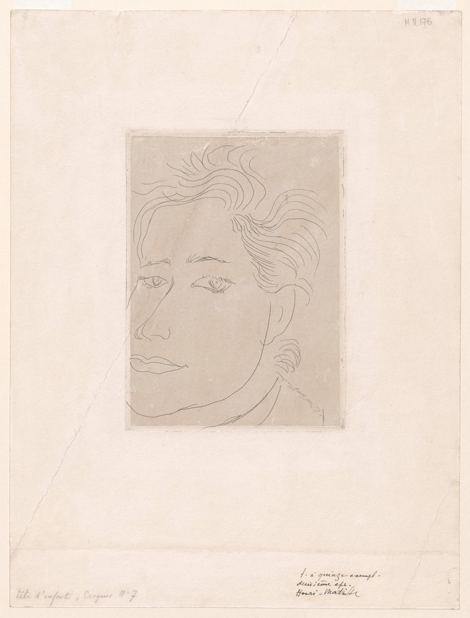 Outamaro, portrét Margot Matisse od Henri Matisse