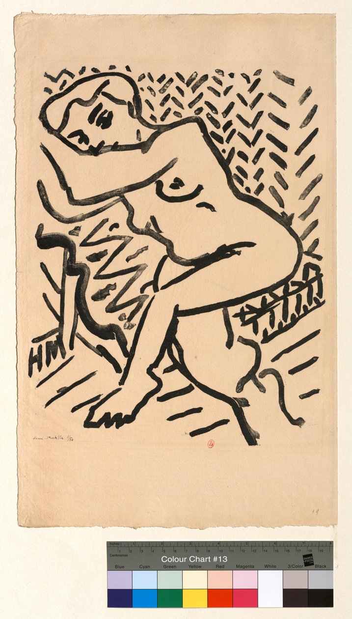 Malý světlý les nebo sedící nahá žena, tříčtvrteční pohled od Henri Matisse